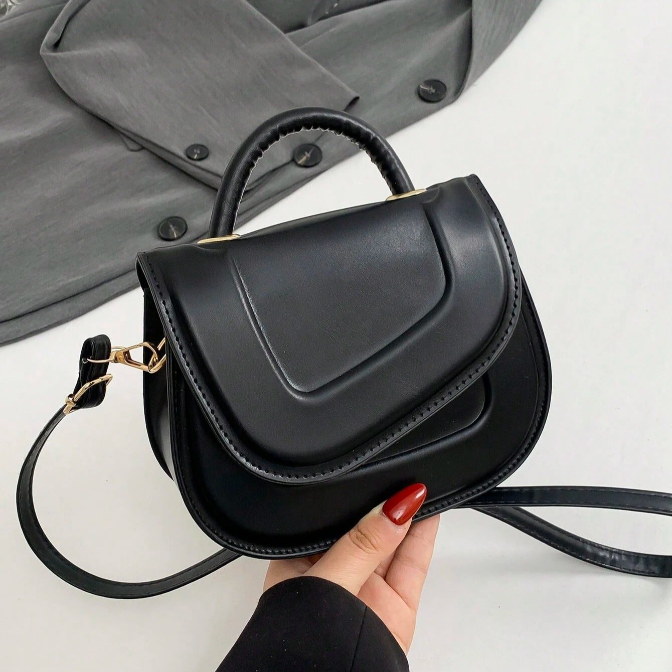 Eliza™ - Minimalist Luxury Saddle Bag