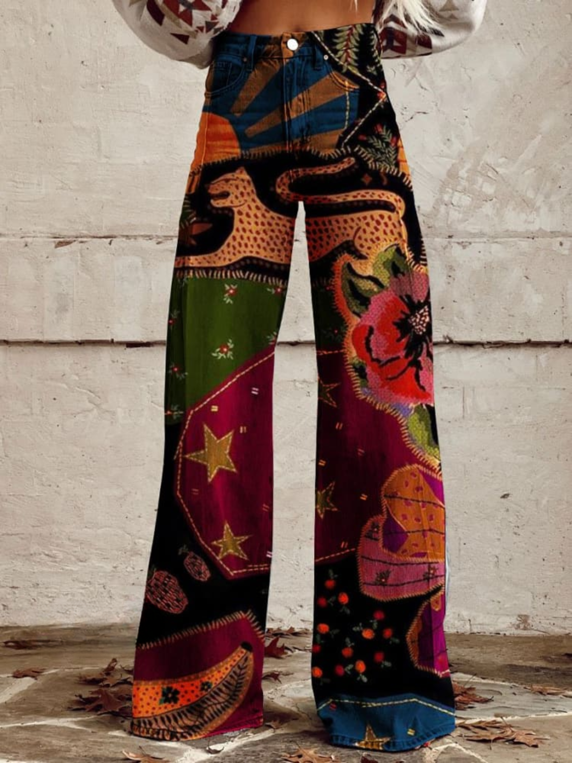 Scarlett™ - Vintage Colorful Printed Wide Leg Pants