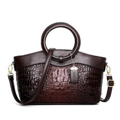 Ava™ - Elegant Handmade Leather Croco Bag